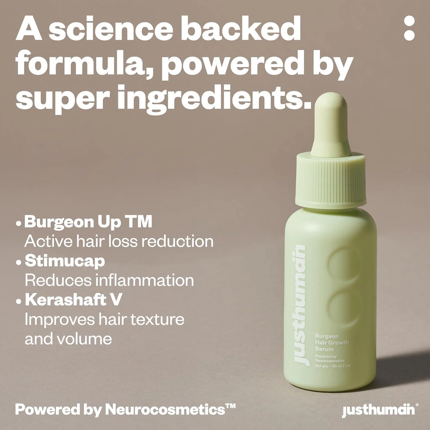 سرم رشد مو جاست هیومن، حاوی عصاره Burgeon Up - جایگزین طبیعی برای Redensyl، سرم حجم دهنده/ضخیم کننده دوگانه برای آقایان/بانوان، فاقد سولفات و پارابن، محافظت از ریزش مو، 30ml+30ml سرم رشد مو جاست هیومن، حاوی عصاره Burgeon Up - جایگزین طبیعی برای Redensyl، سرم حجم دهنده/ضخیم کننده دوگانه برای آقایان/بانوان، فاقد سولفات و پارابن، محافظت از ریزش مو، 30ml+30ml