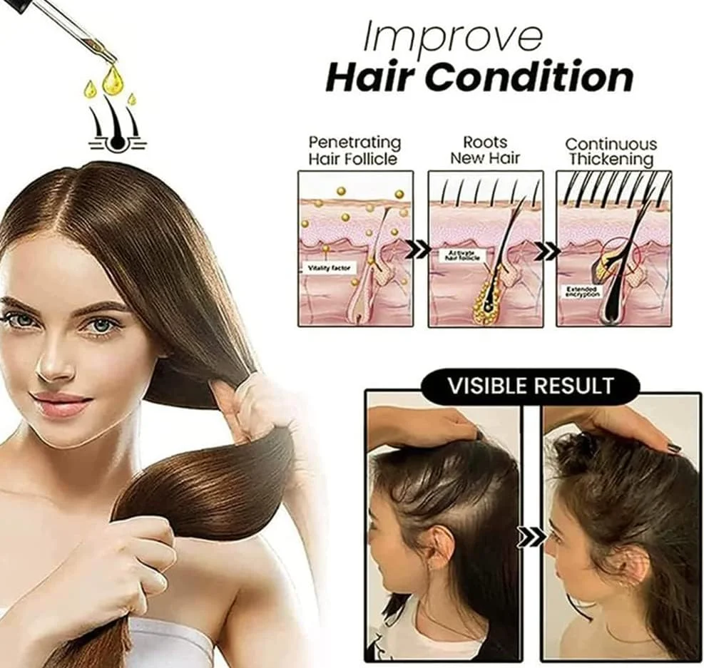 سرم مو عصاره زنجبیل 30 میلی لیتر، سرم مراقبت از مو با عصاره زنجبیل طبیعی، روغن زنجبیل برای رشد مو، سرم مو برای رشد مجدد و ضخیم شدن مو (3 عدد)