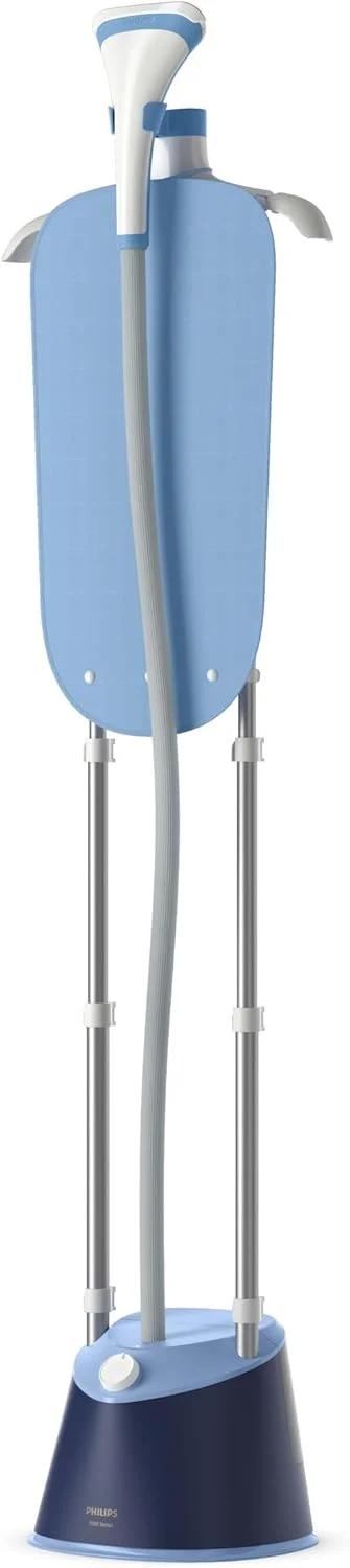 بخارگر لباس فیلیپس سری 1000 - 1800 وات، مخزن جداشدنی 1.8 لیتری، 3 تنظیم بخار، 36 گرم در دقیقه، Stylemat یکپارچه، آبی تیره - STE1030/26 بخارگر لباس فیلیپس سری 1000 - 1800 وات، مخزن جداشدنی 1.8 لیتری، 3 تنظیم بخار، 36 گرم در دقیقه، Stylemat یکپارچه، آبی تیره - STE1030/26