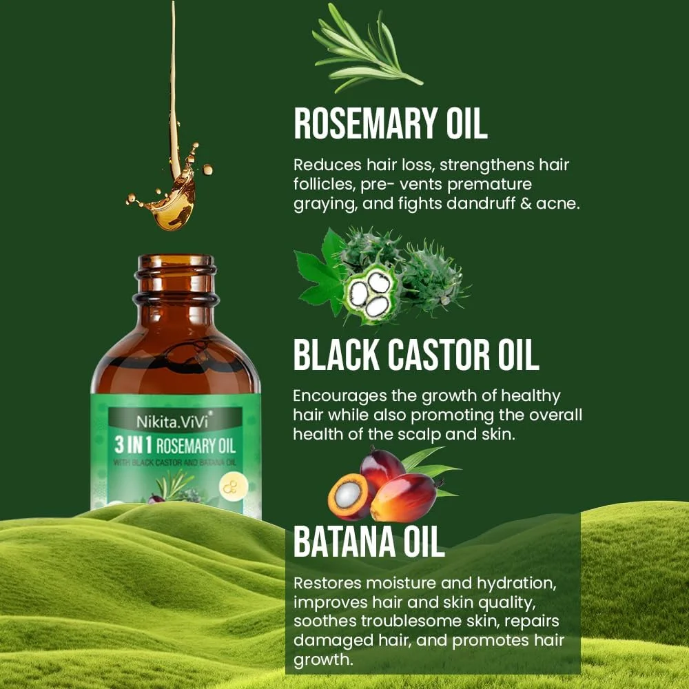 روغن رزماری، روغن کرچک سیاه و روغن باتانا 3 در 1 نیکیتا ویوی به همراه درمارولر 60 میلی لیتر، روغن موی ارگانیک برای رشد مو، روغن درمانی مو با پرس سرد برای سرم ماساژ پوست مو، رشد مجدد مژه و ابرو روغن رزماری، روغن کرچک سیاه و روغن باتانا 3 در 1 نیکیتا ویوی به همراه درمارولر 60 میلی لیتر، روغن موی ارگانیک برای رشد مو، روغن درمانی مو با پرس سرد برای سرم ماساژ پوست مو، رشد مجدد مژه و ابرو