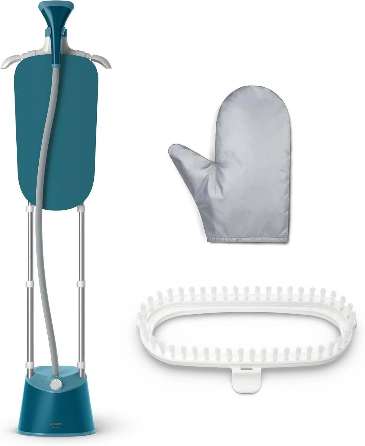 Philips Garment Steamer 1000 Series - 1800W, 1.8L Detachable Tank, 3 Steam Setting, 36 g/min, Integrated Stylemat, Blue - STE1040/26