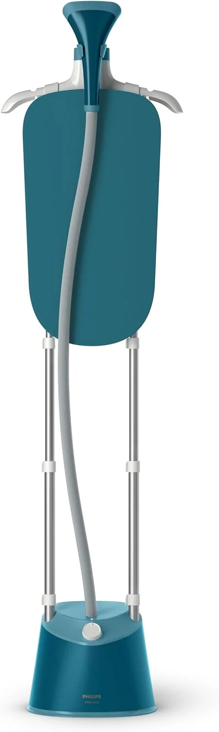 Philips Garment Steamer 1000 Series - 1800W, 1.8L Detachable Tank, 3 Steam Setting, 36 g/min, Integrated Stylemat, Blue - STE1040/26