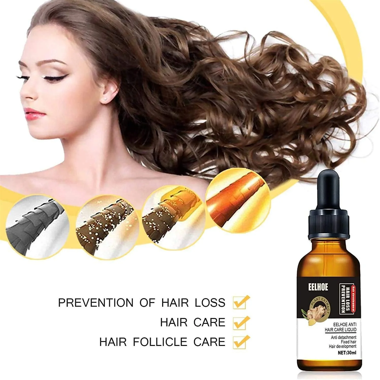 سرم موی قوی 10X-Regro برای رشد سریع مو، درمان 30 میلی لیتر، ترمیم فولیکول های مو، نازک شدن مو، درمان طاسی، تقویت موهای ضخیم تر و قوی تر، مایع درمان ریزش مو برای زنان و مردان، ضخیم کننده مو