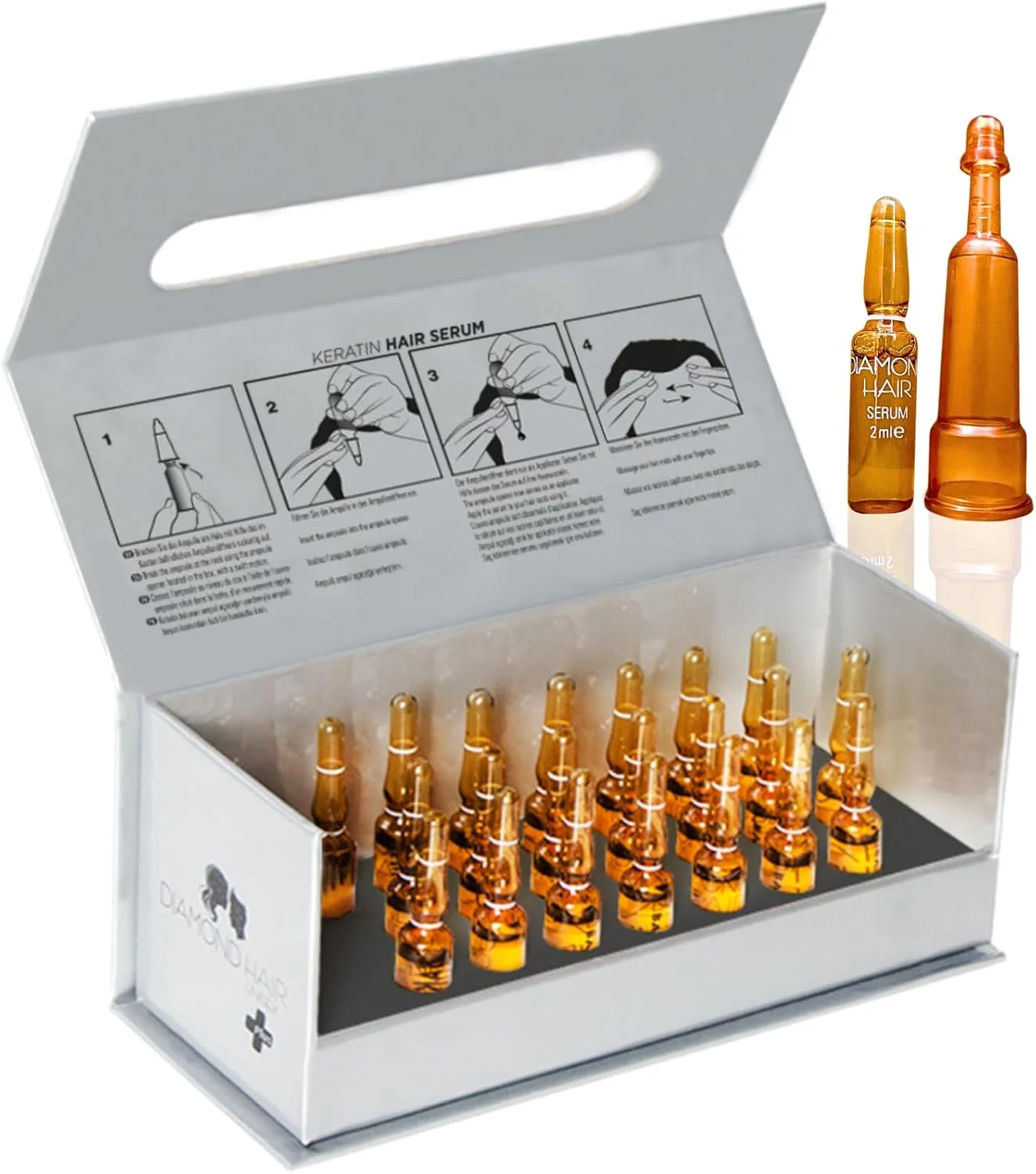 Diamond Hair Plus - سرم موی کراتین طبیعی با بیوتین و پروکاپیل - پشتیبانی - درمان مو - ویتامین های مو - مراقبت از مو - تسریع رشد مو - رشد مو - مراقبت از مو بدون نیاز به آبکشی Diamond Hair Plus - سرم موی کراتین طبیعی با بیوتین و پروکاپیل - پشتیبانی - درمان مو - ویتامین های مو - مراقبت از مو - تسریع رشد مو - رشد مو - مراقبت از مو بدون نیاز به آبکشی