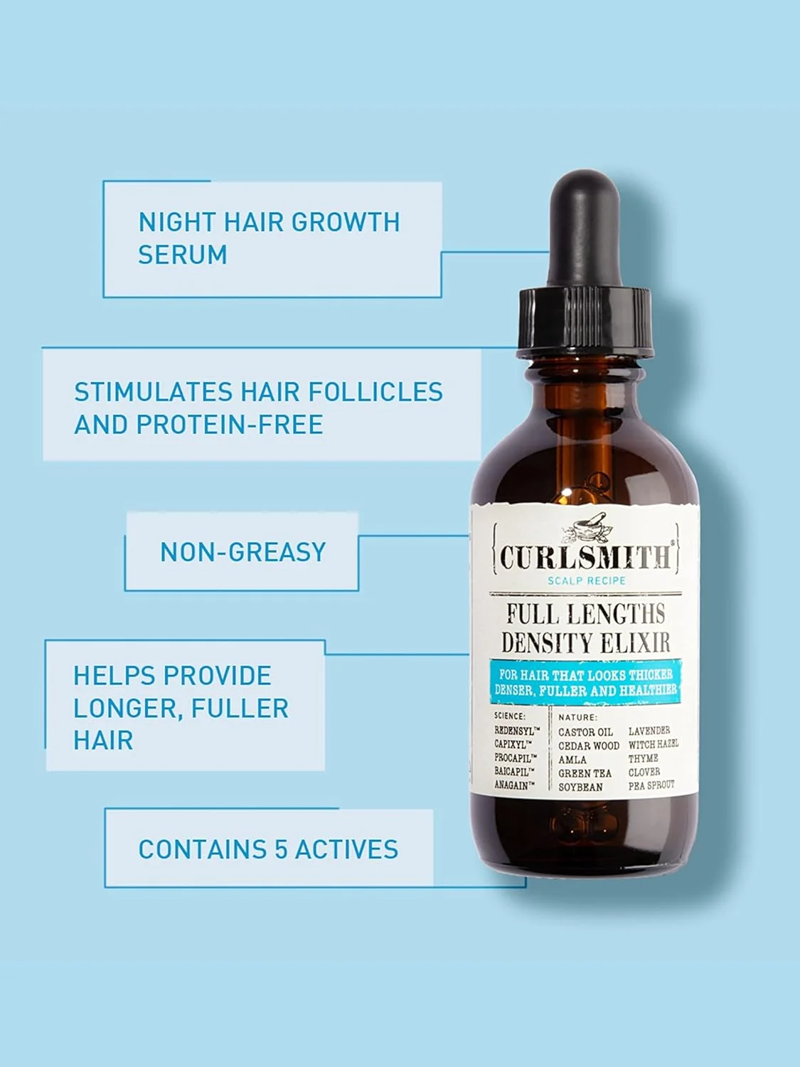 کرل اسمیت - اکسیر افزایش تراکم مو - سرم شب مراقبت از پوست سر وگان برای رشد مو (60 میلی لیتر) کرل اسمیت - اکسیر افزایش تراکم مو - سرم شب مراقبت از پوست سر وگان برای رشد مو (60 میلی لیتر)