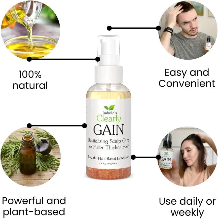 روغن تقویت کننده و رشد مو کلیرلی گین، درمان ضخیم کننده پوست سر برای مردان و زنان | سرم گیاهی طبیعی با روغن کرچک، جوجوبا، مریم گلی، رزماری و گزنه برای جلوگیری از ریزش مو، آلوپسی و نازک شدن مو روغن تقویت کننده و رشد مو کلیرلی گین، درمان ضخیم کننده پوست سر برای مردان و زنان | سرم گیاهی طبیعی با روغن کرچک، جوجوبا، مریم گلی، رزماری و گزنه برای جلوگیری از ریزش مو، آلوپسی و نازک شدن مو