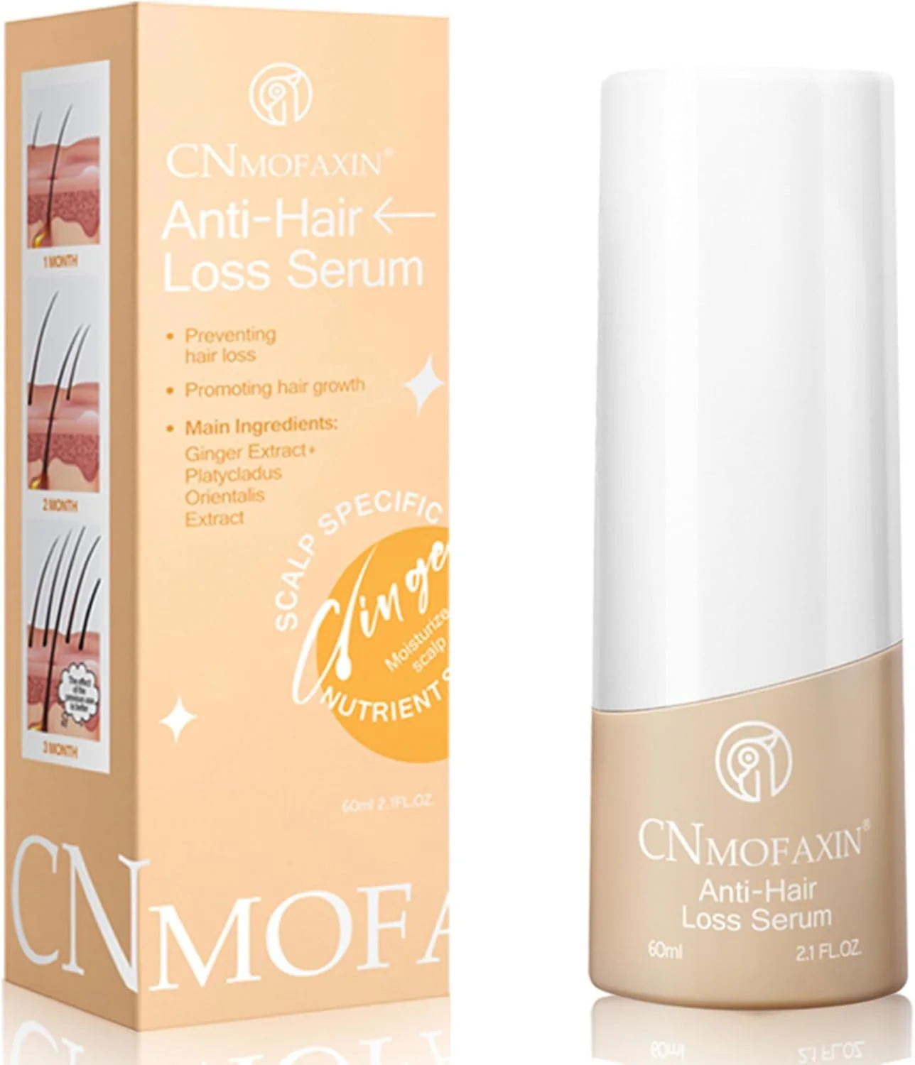 سرم رشد مو CNMOFAXIN حجم 60 میلی لیتر - درمان ضد ریزش مو برای زنان و مردان - فرمول ضخیم کننده و رشد مجدد مو با جینسینگ و پپتیدهای مس - تقویت کننده ریشه، کاهش دهنده ریزش مو، افزایش دهنده حجم سرم رشد مو CNMOFAXIN حجم 60 میلی لیتر - درمان ضد ریزش مو برای زنان و مردان - فرمول ضخیم کننده و رشد مجدد مو با جینسینگ و پپتیدهای مس - تقویت کننده ریشه، کاهش دهنده ریزش مو، افزایش دهنده حجم