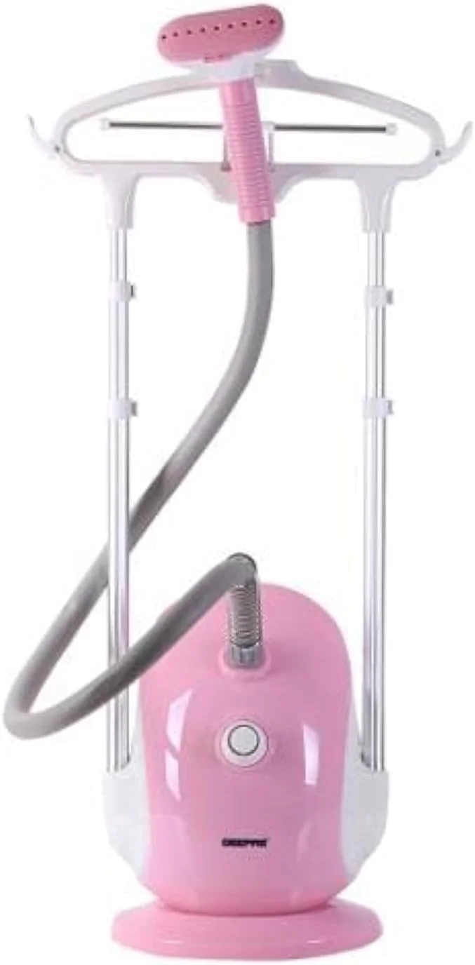 بخارگر لباس 1800 وات Geepas - خاموش شدن خودکار، میله های قابل تنظیم، 3 سطح بخار، محافظت در برابر گرمای بیش از حد و ترموستات، مخزن آب 1.7 لیتری، زمان گرم شدن 45 ثانیه - GGS9691