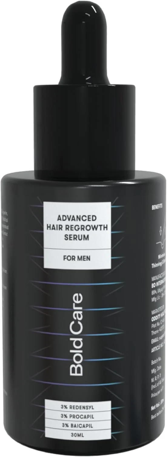 سرم پیشرفته رشد مو Bold Care برای آقایان (30 میلی لیتر) | حاوی 3% Redensyl، 3% Procapil و 3% Baicapil | هدف قرار دادن ریزش مو | تغذیه پوست سر با جایگزین طبیعی