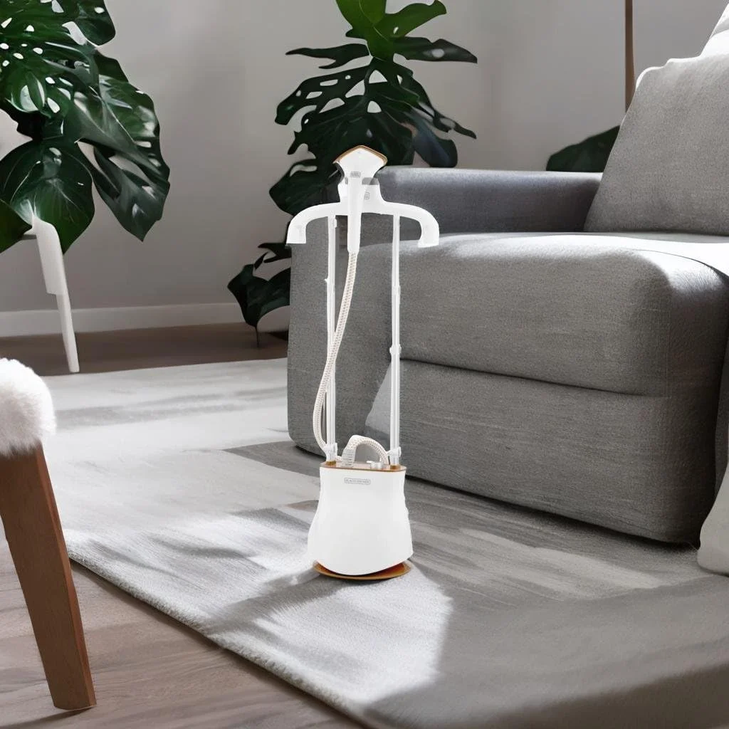 بخارگر لباس دو میله بلک اند دکر، 2400 وات، گرم شدن سریع، نرخ بخار 35 گرم در دقیقه، مخزن 1.5 لیتری، 6 سطح بخار، سر استیل ضد زنگ، خاموش شدن خودکار، ظرفیت بخاردهی طولانی مدت، سفید - GST2400-B5