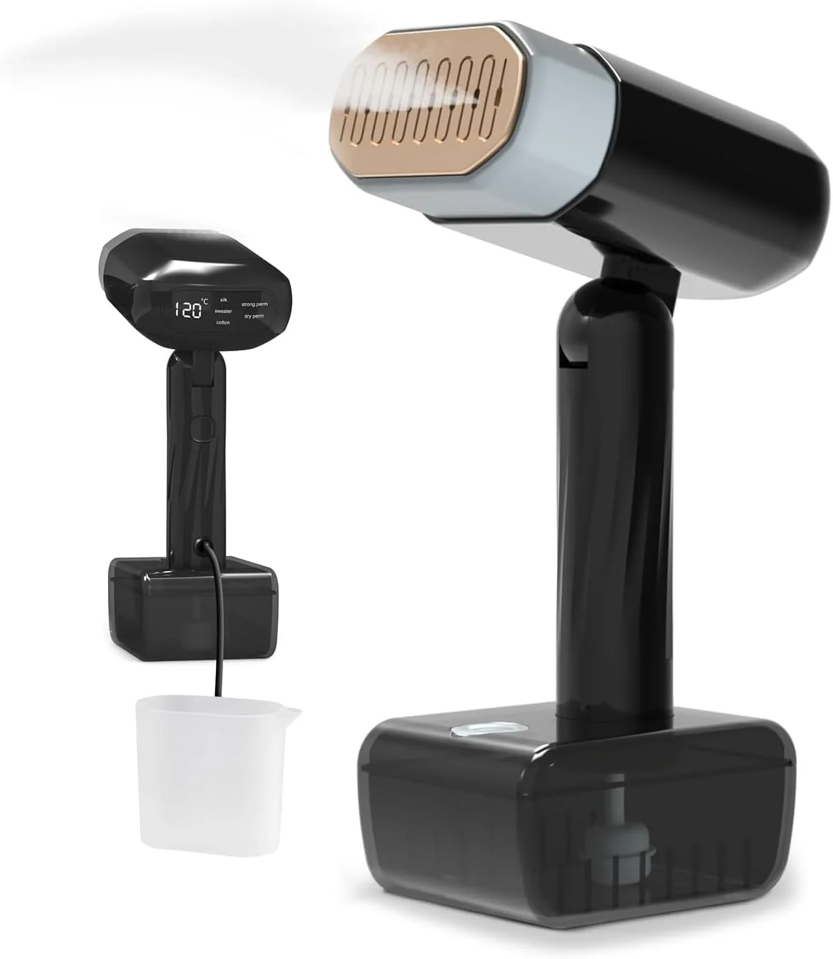 اتو بخار دستی لباس AccLoo، 1800 وات با گرم شدن سریع 10 ثانیه ای، مخزن 330 میلی لیتری، 5 حالت بخار و خاموش شدن خودکار، بخارگر لباس قابل حمل برای از بین بردن سریع چروک