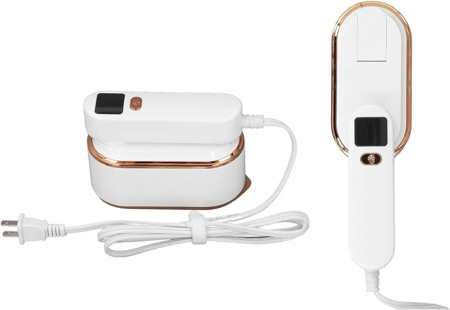 بخارگر لباس قابل حمل AMINAC 2 در 1، اتو بخار 1800 واتی با گرم شدن سریع 9 ثانیه ای برای از بین بردن سریع چین و چروک، بخارگر لباس با مخزن آب 150 میلی لیتری، ایده آل برای مسافرت و خانه