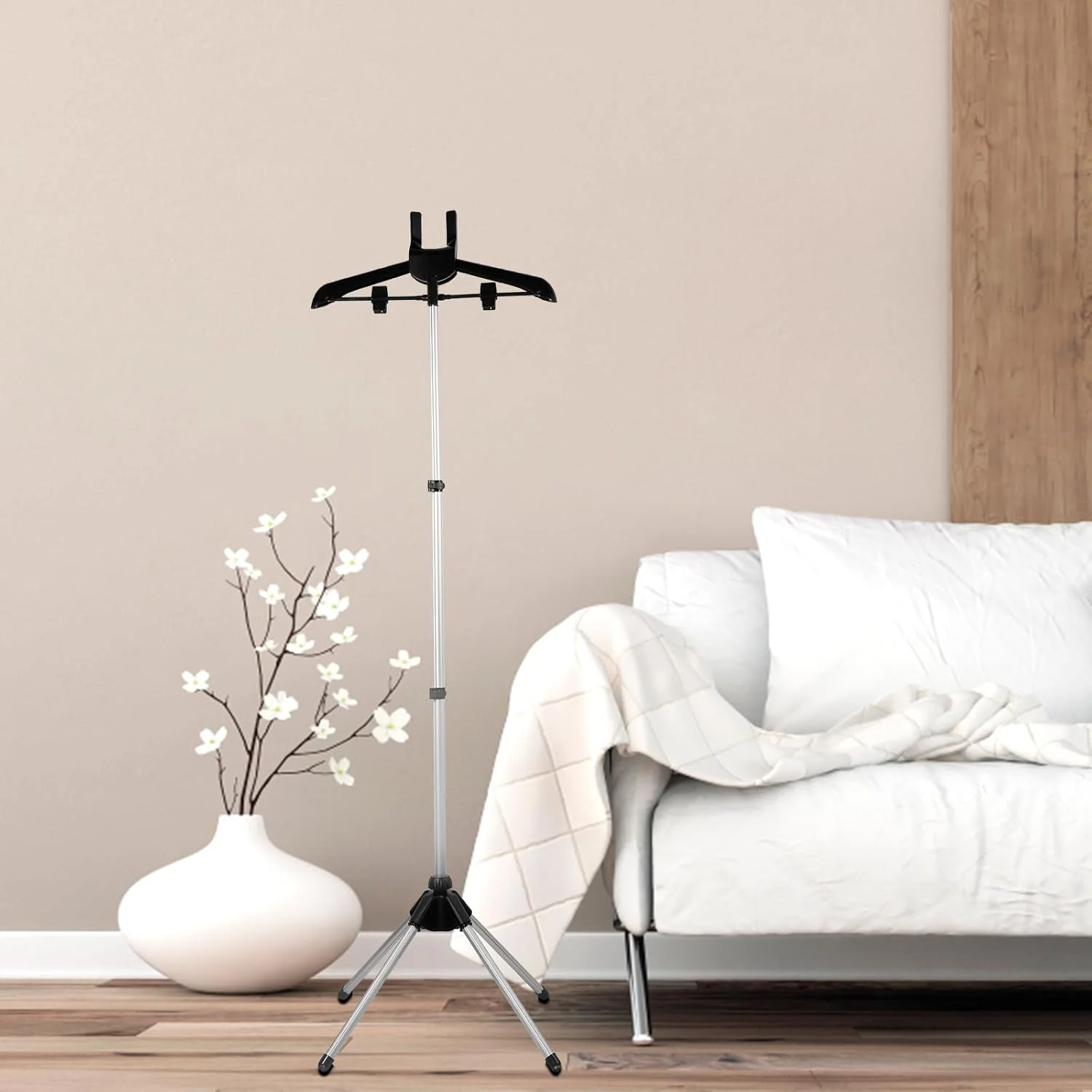 پایه بخارگر DJAPWPX، رک بخارگر تلسکوپی لباس، نگهدارنده بخارگر لباس با قابلیت تنظیم ارتفاع، چوب لباسی ایستاده تاشو با پد ضد لغزش برای اتو بخار در منزل (مشکی) پایه بخارگر DJAPWPX، رک بخارگر تلسکوپی لباس، نگهدارنده بخارگر لباس با قابلیت تنظیم ارتفاع، چوب لباسی ایستاده تاشو با پد ضد لغزش برای اتو بخار در منزل (مشکی)