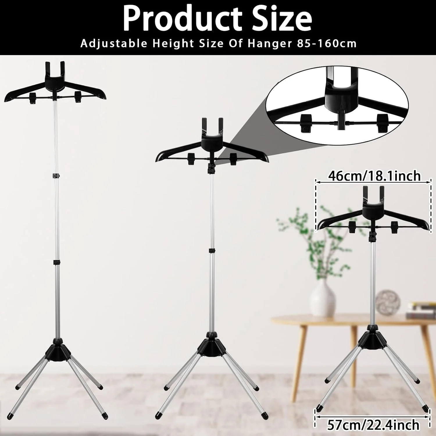 پایه بخارگر DJAPWPX، رک بخارگر تلسکوپی لباس، نگهدارنده بخارگر لباس با قابلیت تنظیم ارتفاع، چوب لباسی ایستاده تاشو با پد ضد لغزش برای اتو بخار در منزل (مشکی) پایه بخارگر DJAPWPX، رک بخارگر تلسکوپی لباس، نگهدارنده بخارگر لباس با قابلیت تنظیم ارتفاع، چوب لباسی ایستاده تاشو با پد ضد لغزش برای اتو بخار در منزل (مشکی)
