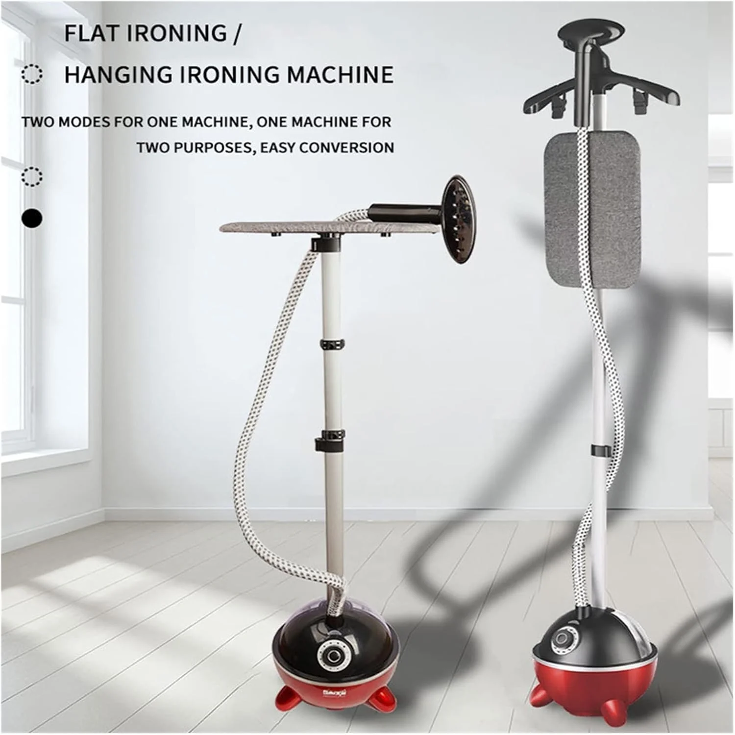 اتوی بخار برقی DOLPDED، بخارگر حرفه ای لباس، اتو بخار تمام سایز برای لباس و پارچه، مخزن آب 1.6 لیتری