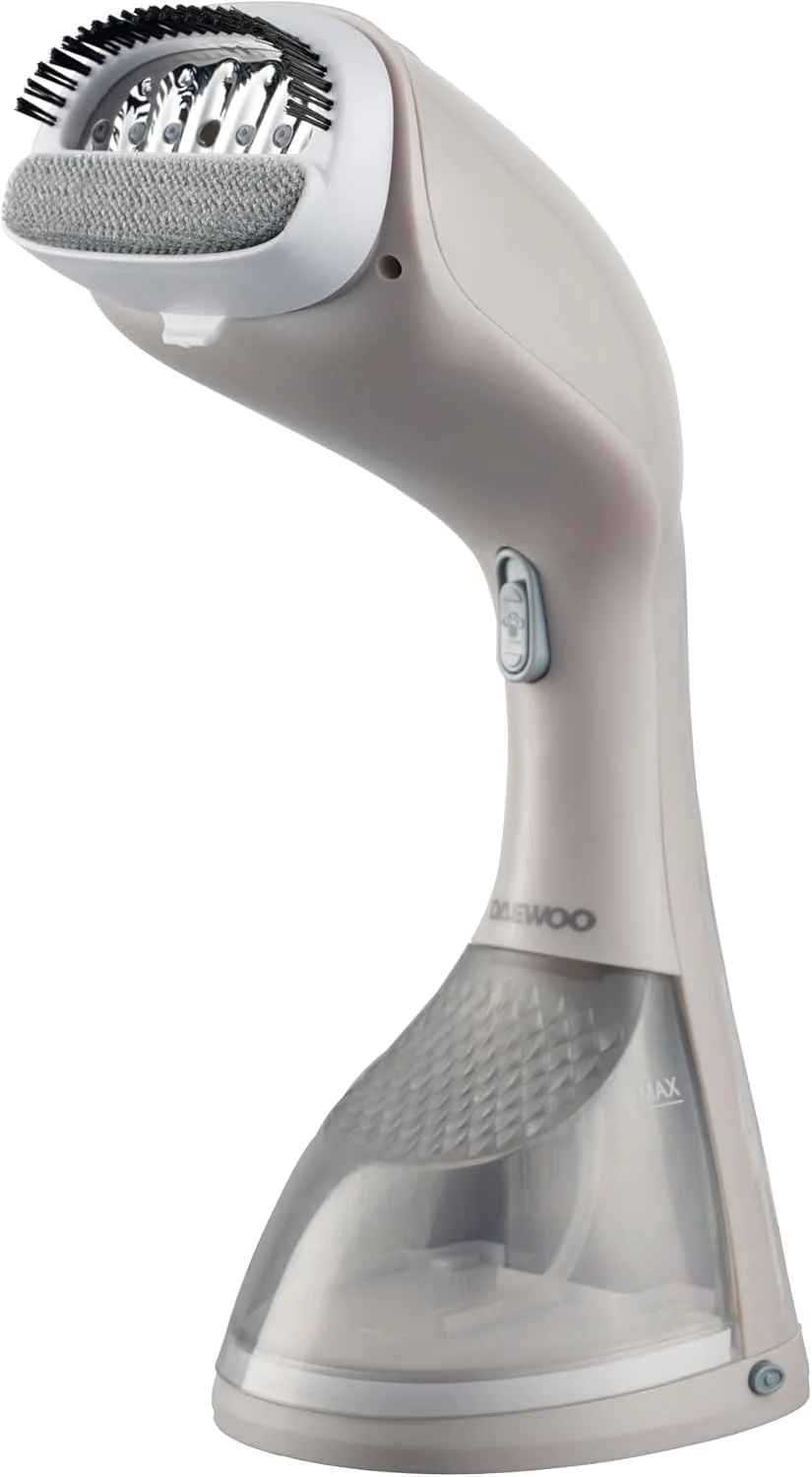 بخارگر لباس Daewoo، بخارگر دستی و قابل حمل پارچه و لباس، پنل استیل ضد زنگ با برس پارچه و پرز، ظرفیت 350 میلی لیتر، 1200 وات - Dgs 8280 - سبز