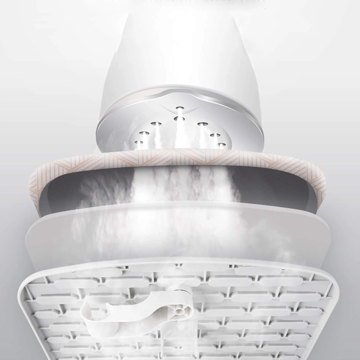 بخارگر عمودی لباس، بخارگر حرفه ای ایستاده قدرتمند 2000 وات 220 ولت با مخزن آب 2.2 لیتری، گرم شدن سریع در 30 ثانیه، خروجی بخار 35 گرم در دقیقه به همراه آویز گیره دار برای اتاق خواب منزل (B)