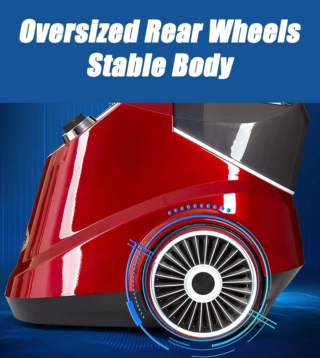 بخارگر عمودی لباس 2000 وات حرفه ای و سنگین برای مصارف تجاری و خانگی، اتو بخار دستی لباس با قابلیت حذف سریع چروک در 45 ثانیه، نقره ای (نقره ای)