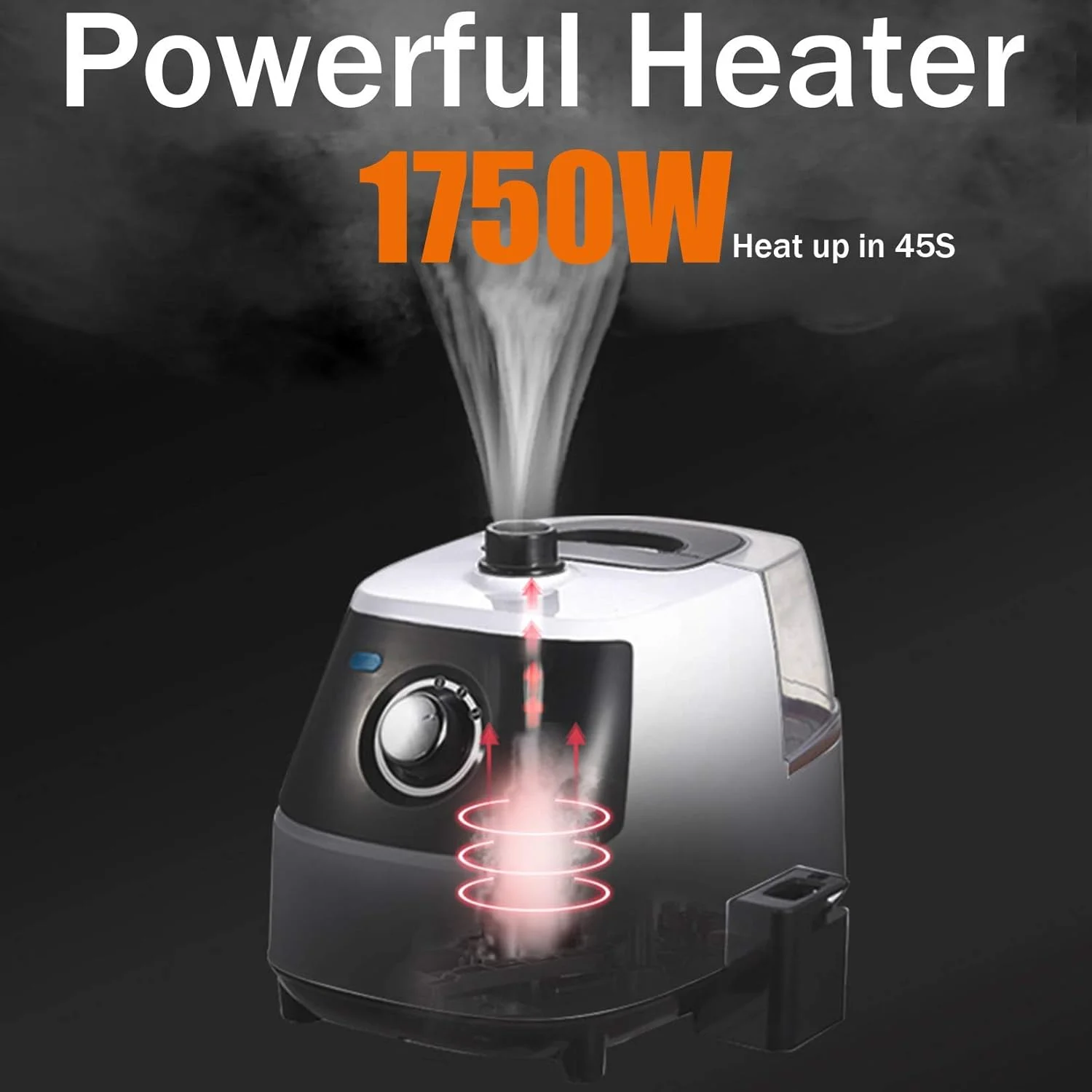 بخارگر عمودی لباس 2000 وات، اتو بخار کوچک آویز، اتو بخار دستی، با میز اتو و مخزن آب 1.7 لیتری (آبی)