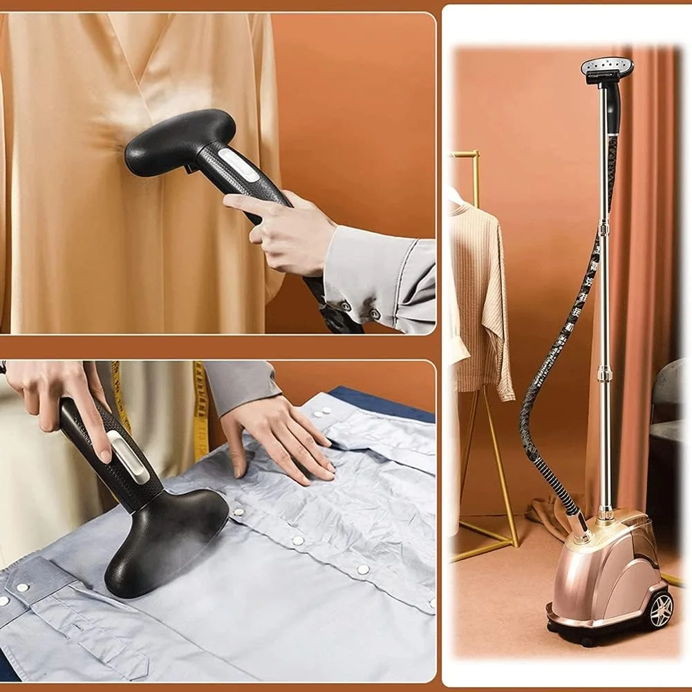 بخارگر عمودی لباس، بخارگر خانگی 1700 واتی با قابلیت رفع سریع چروک در 45 ثانیه، مخزن آب 1.7 لیتری با قابلیت اتوکشی مداوم به مدت 45 دقیقه