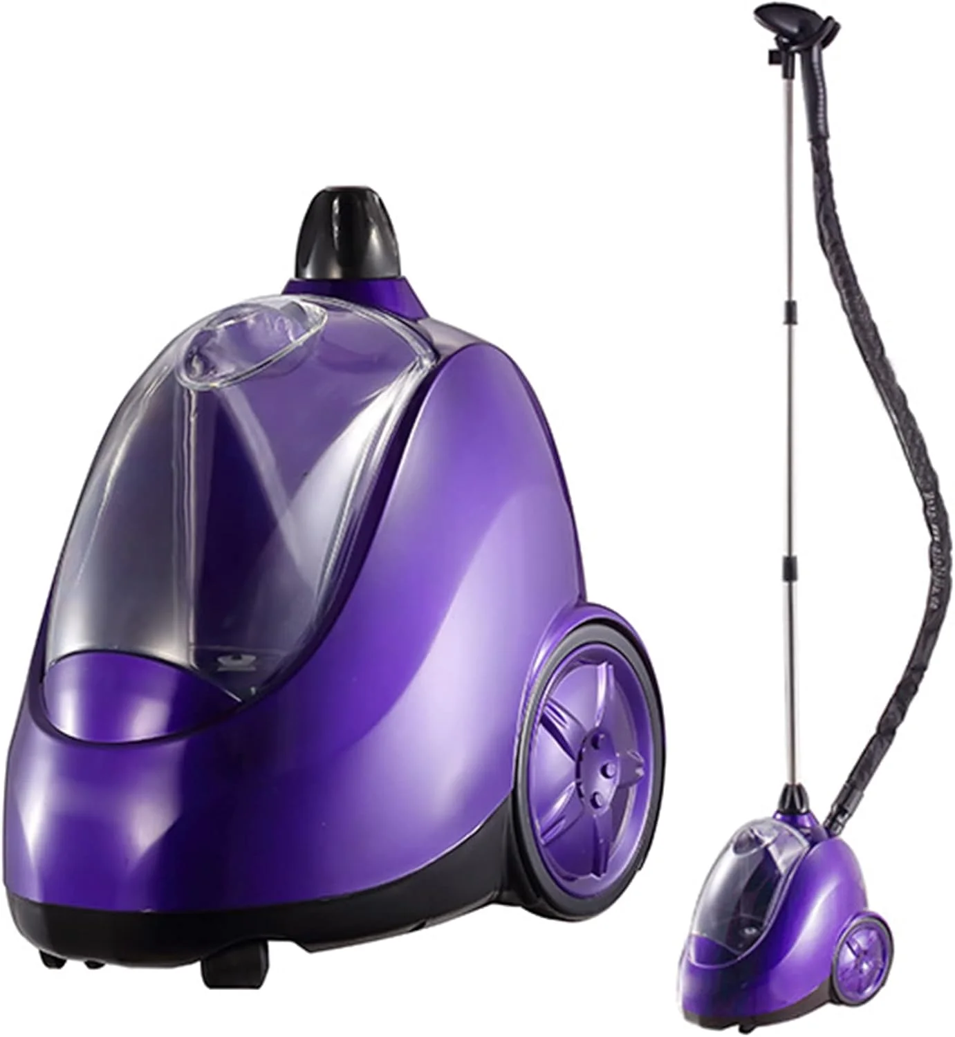 بخارگر عمودی لباس 1750 وات، بخارگر لباس سنگین برای مصارف تجاری، اتو بخار لباس با گرم شدن سریع 45 ثانیه ای، از بین بردن چروک در کمترین زمان، قرمز (بنفش)