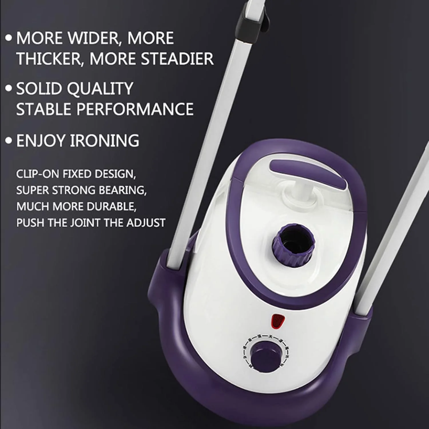 بخارگر ایستاده لباس Clothes Upright، بخارگر قدرتمند 1500 واتی لباس با میله آویز و میز اتو، مخزن آب 1.7 لیتری، اتو بخار با برس