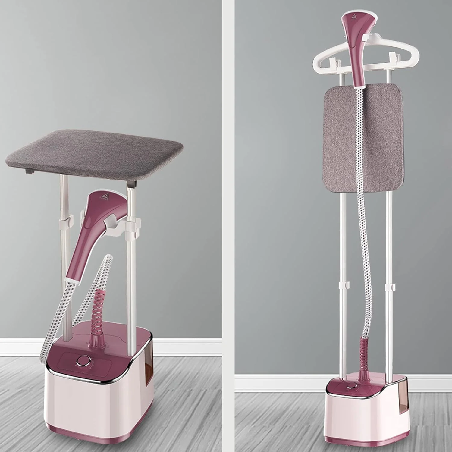 بخارگر ایستاده لباس 2000 وات حرفه ای و سنگین برای مصارف تجاری، کنترل بخار 8 مرحله ای، مخزن آب 2 لیتری، اتوکشی مداوم به مدت 50 دقیقه