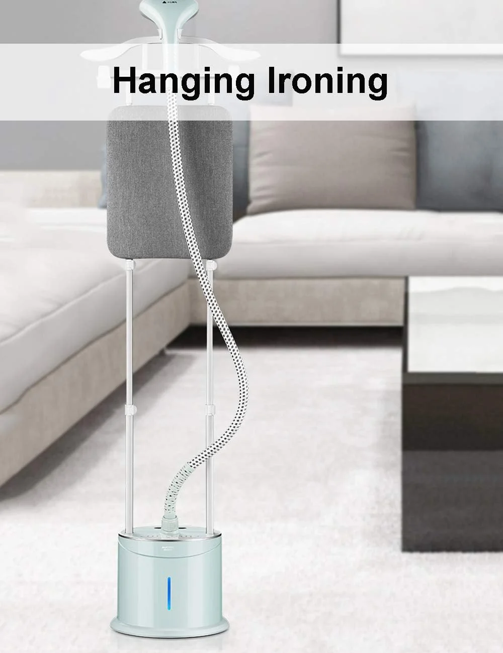 بخارگر لباس ایستاده Clothes، اتوکشی افقی و عمودی 2 در 1، گرم شدن سریع 35 ثانیه ای، از بین برنده چروک لباس، مناسب برای مصارف سنگین با 10 سطح بخار، مخزن آب 2 لیتری، سبز، 2000 وات (2000 وات)