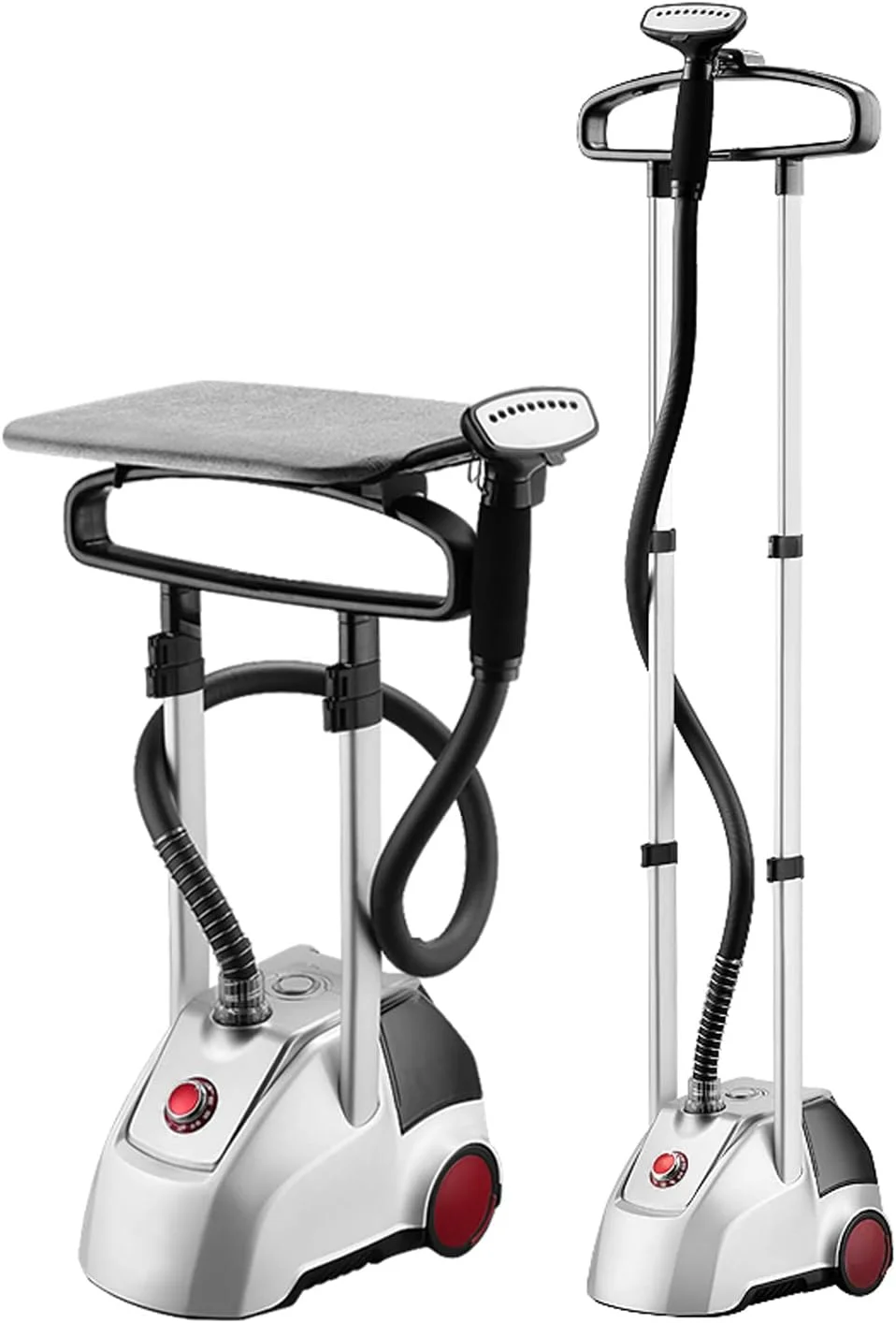 بخارگر لباس، بخارگر لباس دو میله ای 2000 واتی، گرم شدن سریع 35 ثانیه ای، از بین برنده چین و چروک با بخار مداوم با مخزن آب 2.5 لیتری، طلایی (سفید)