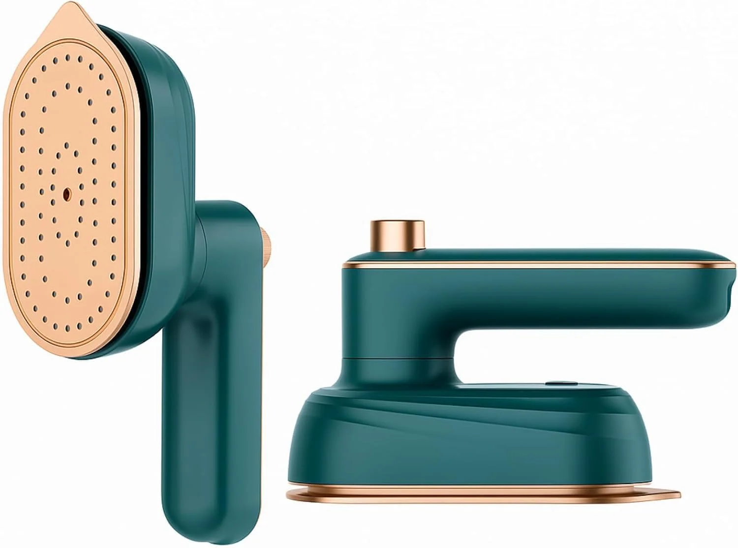 بخارگر کوچک لباس - اتو بخار مسافرتی تاشو و دستی 2 در 1 برای لباس | توان 1100 وات، گرم شدن سریع 15 ثانیه ای، 3 سطح بخار | از بین برنده چروک پارچه قابل حمل برای خانه و مسافرت