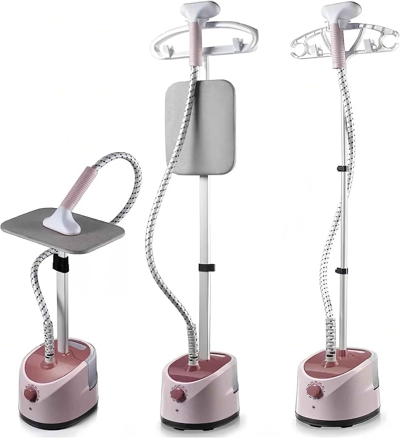 بخارگر لباس MOLOR، بخارگر عمودی لباس 2000 واتی با میز اتو با قابلیت تنظیم ارتفاع، زمان گرم شدن 40 ثانیه، شلنگ بخار عایق حرارت