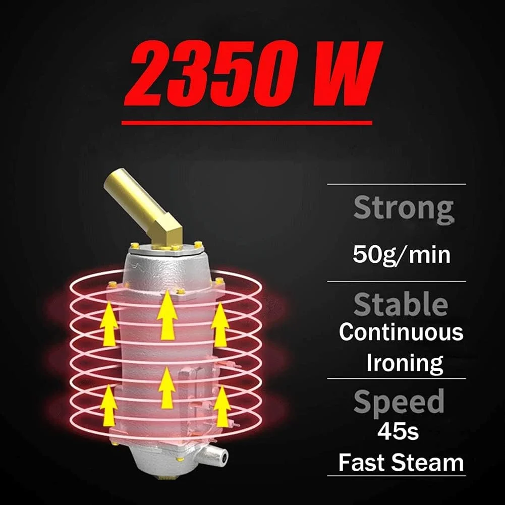 بخارگر عمودی لباس LHTYXX 2350W، بخارگر لباس سنگین برای مصارف تجاری و خانگی، اتو بخار دستی لباس با مخزن آب 3.8 لیتری و رفع سریع چروک در 45 ثانیه (آبی)