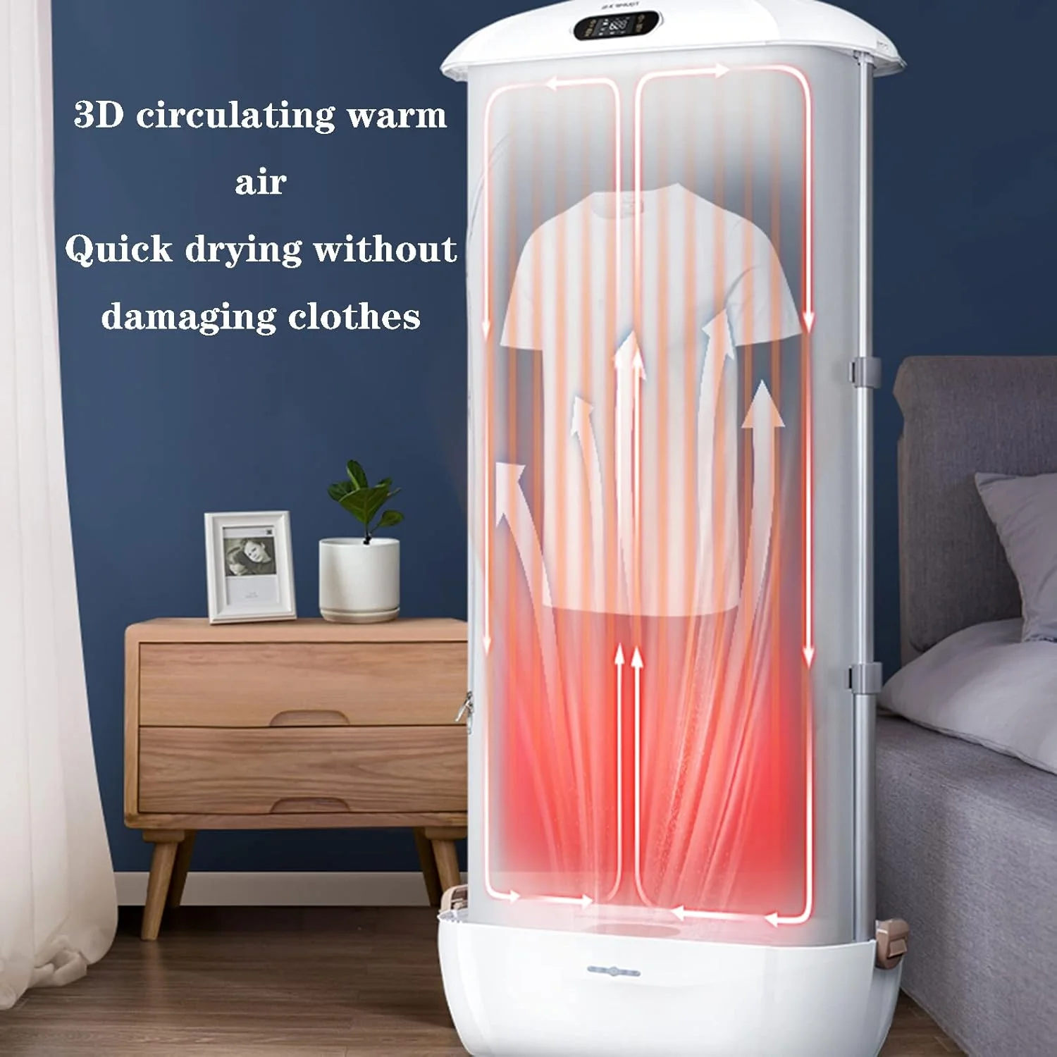 اتو بخار عمودی بی سیم اتوماتیک LHTYXX، بخارگر تاشو آویز لباس، خشک کن لباس قابل حمل، دستگاه مراقبت از لباس، به سرعت چین و چروک لباس و پارچه را از بین می برد، مناسب برای خانه، هتل