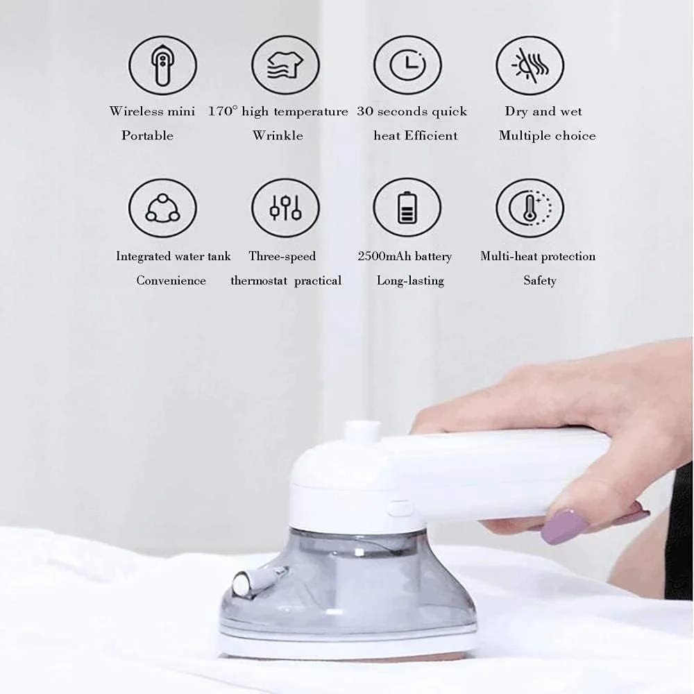 اتو بخار لباس UOOD، اتو بخار دستی قابل حمل 2 در 1 برای منزل و مسافرت، بخار عمودی و افقی، گرم شدن سریع، مخزن آب