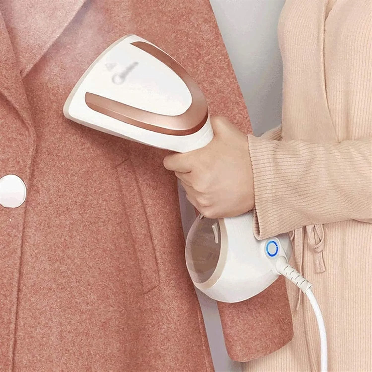 بخارگر لباس دستی UOOD، بخارگر قابل حمل عمودی و افقی برای منزل و مسافرت، 1400 وات، گرم شدن سریع، بدون نیاز به میز اتو