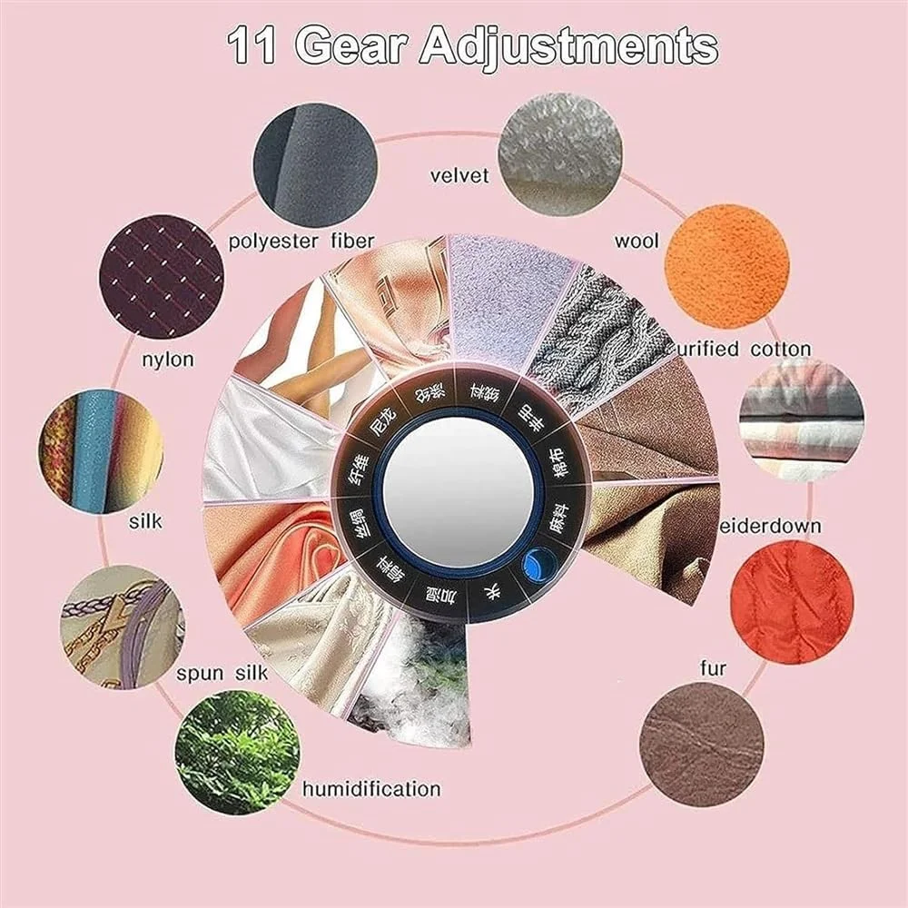 بخارگر عمودی لباس 1800 وات، بخارگر حرفه ای و سنگین برای لباس، حذف سریع چروک در 35 ثانیه، اتو بخار دستی لباس