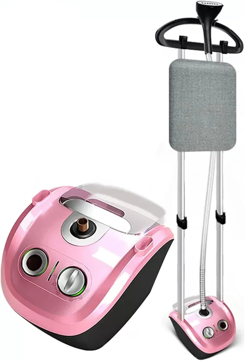 اتو بخار ایستاده عمودی لباس، اتو بخار دستی لباس حرفه ای با قدرت بالا و مخزن آب شفاف 2.3 لیتری، اتو بخار لباس برای منزل (صورتی) اتو بخار ایستاده عمودی لباس، اتو بخار دستی لباس حرفه ای با قدرت بالا و مخزن آب شفاف 2.3 لیتری، اتو بخار لباس برای منزل (صورتی)