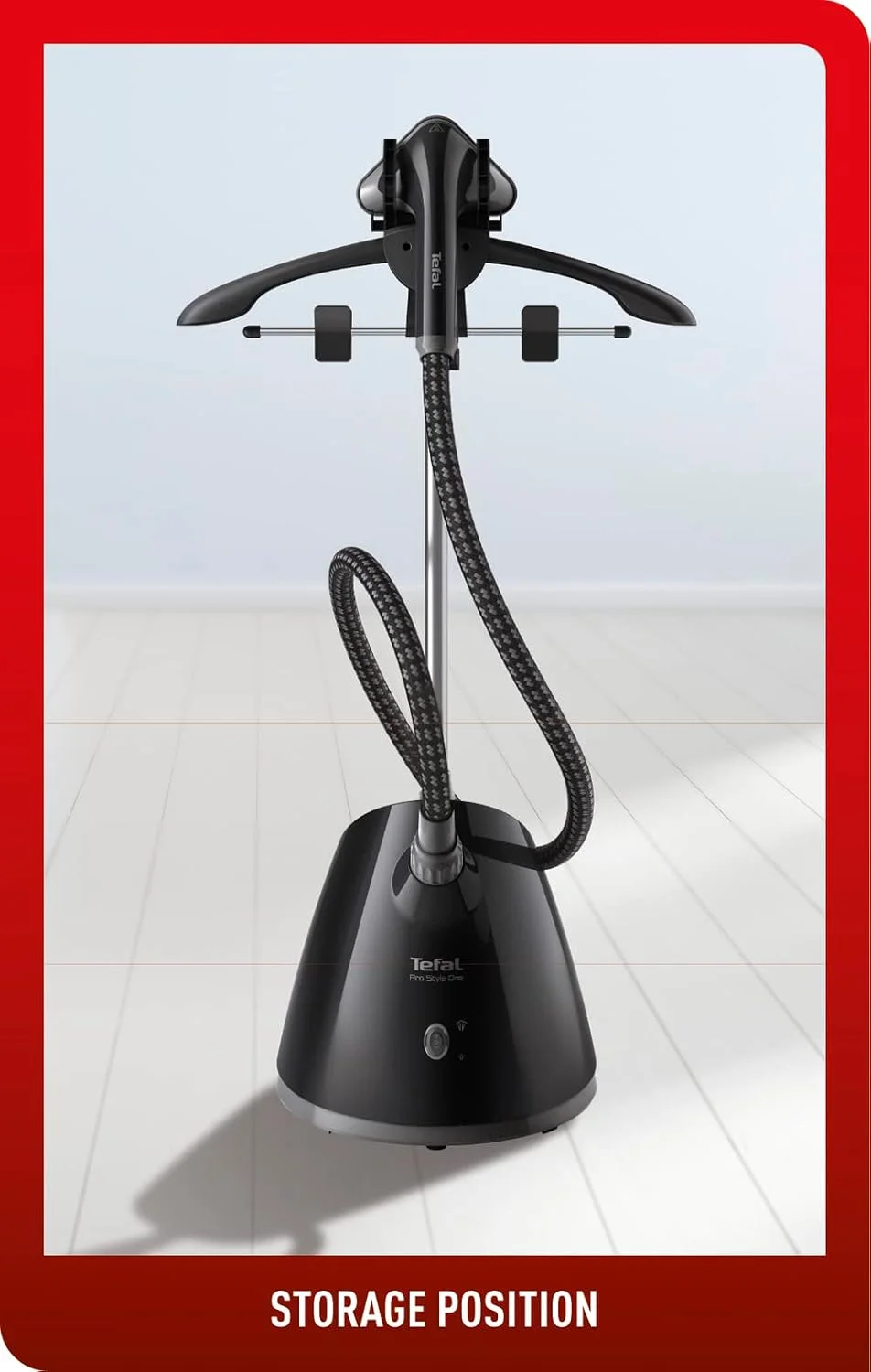 بخارگر ایستاده لباس تفال مدل Pro Style One، ظرفیت 1.3 لیتر، توان 1650-1960 وات، مشکی، پلاستیک، IT2461M0 بخارگر ایستاده لباس تفال مدل Pro Style One، ظرفیت 1.3 لیتر، توان 1650-1960 وات، مشکی، پلاستیک، IT2461M0