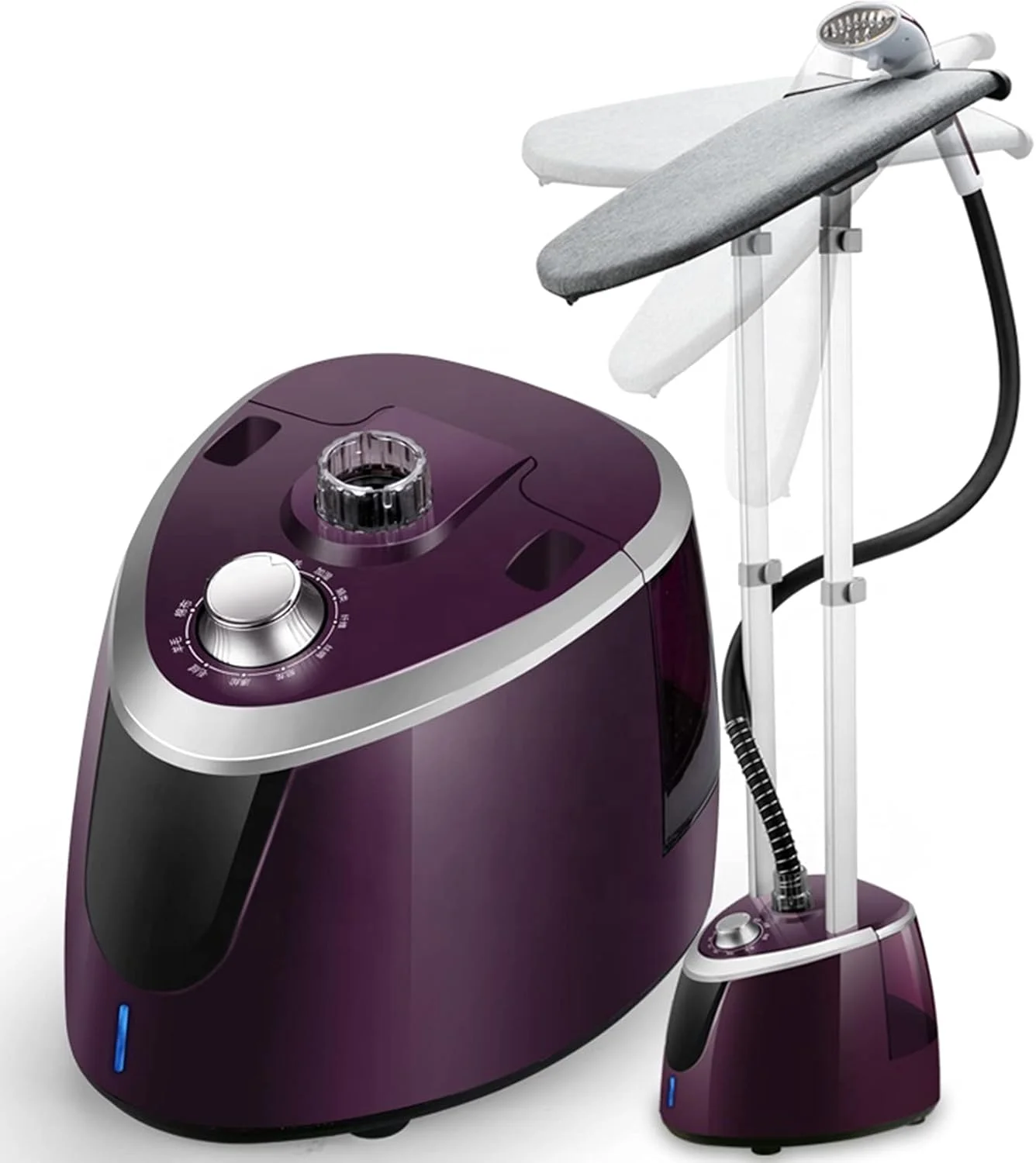 بخارگر عمودی لباس، اتو بخار 1950 واتی با میله های تلسکوپی دوتایی برای مصارف خانگی و تجاری، اتو پرس بخار با مخزن آب 2.8 لیتری و حذف سریع چروک در 38 ثانیه