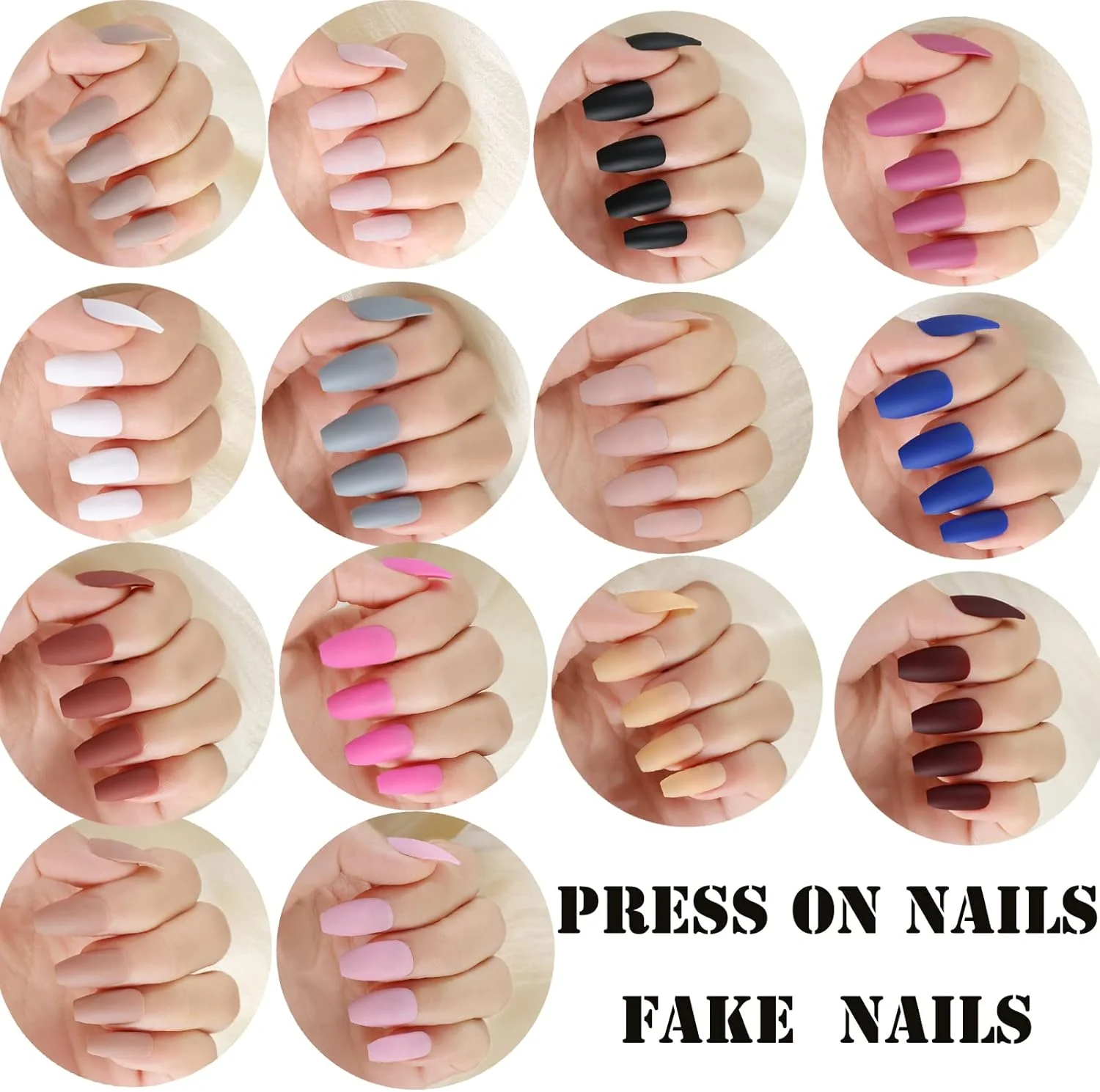 ناخن مصنوعی کوتاه 336 عددی، ناخن های مات اکریلیک پوشش کامل، ناخن های مصنوعی کوتاه بالرین تابوتی متوسط با چسب ناخن 7 گرمی برای هنر ناخن مصنوعی، 14 رنگ ناخن مصنوعی برای زنان و دختران DIY