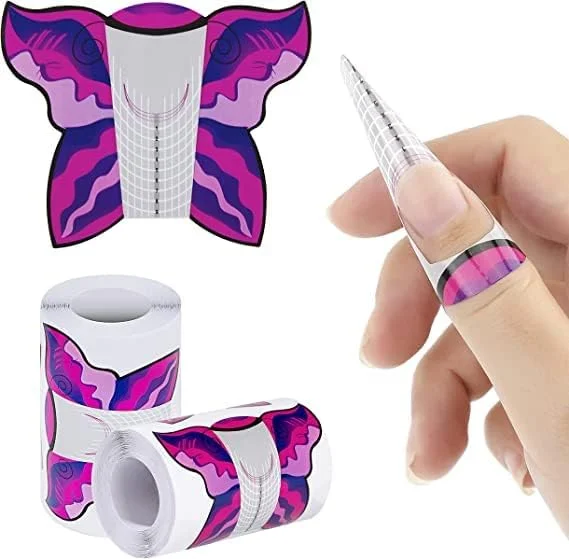 برچسب فرم ناخن اکریلیک طرح پروانه 300 عددی