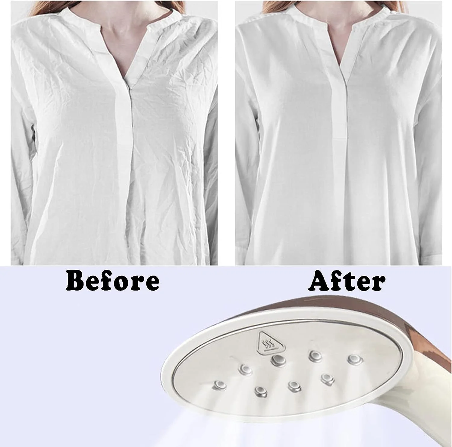 بخارگر عمودی لباس 2000 وات، رفع سریع چروک در 35 ثانیه با مخزن آب 2.3 لیتری برای رفع چروک لباس های اتاق خواب منزل