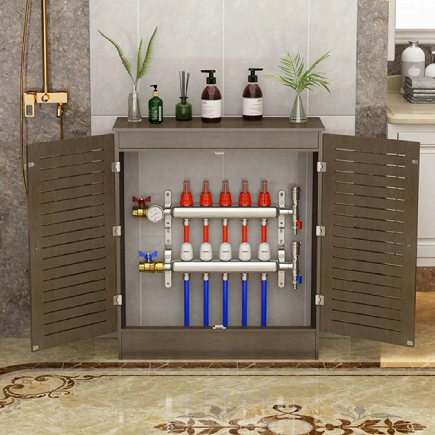 روکش رادیاتور YUGXTH، پوشش مدرن رادیاتور، کابینت قفسه ای، کابینت گرمایشی با درب های دوتایی و قفسه های ذخیره سازی، دکور مبلمان اتاق نشیمن کابینت رادیاتور گرمایشی (L100xH80xW25cm) روکش رادیاتور YUGXTH، پوشش مدرن رادیاتور، کابینت قفسه ای، کابینت گرمایشی با درب های دوتایی و قفسه های ذخیره سازی، دکور مبلمان اتاق نشیمن کابینت رادیاتور گرمایشی (L100xH80xW25cm)