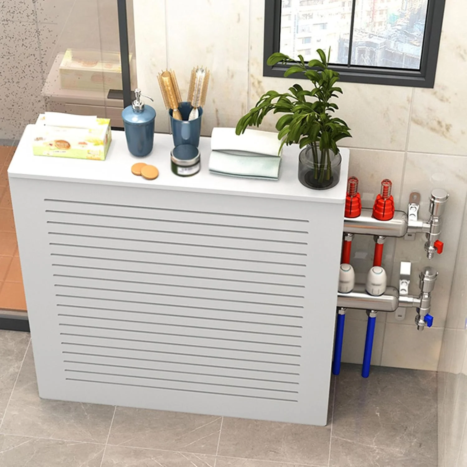 قفسه کابینت گرمایشی YUGXTH، پوشش رادیاتور مدرن، کابینت گرمایشی، کابینت سازمان دهنده پوشش گرمایشی، مناسب برای اتاق نشیمن/اتاق خواب/آشپزخانه (L80xH90xW20cm) قفسه کابینت گرمایشی YUGXTH، پوشش رادیاتور مدرن، کابینت گرمایشی، کابینت سازمان دهنده پوشش گرمایشی، مناسب برای اتاق نشیمن/اتاق خواب/آشپزخانه (L80xH90xW20cm)