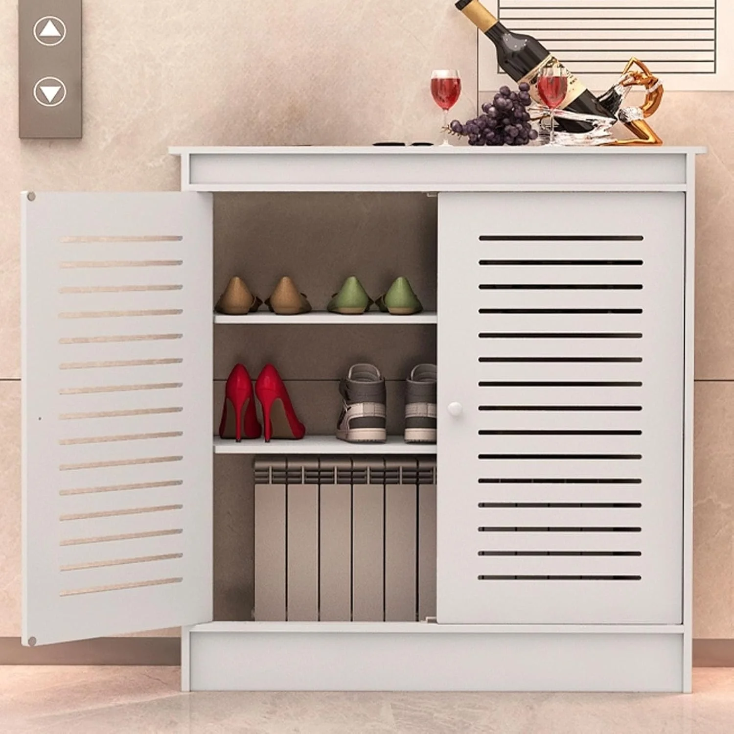 روکش رادیاتور YUGXTH، کابینت گرمایشی PVC، استند نمایشگر روکش رادیاتور، کابینت با درب های دوتایی و قفسه های ذخیره سازی، کابینت تزئینی اتاق نشیمن، اتاق خواب، راهرو (L90xH80xW2) روکش رادیاتور YUGXTH، کابینت گرمایشی PVC، استند نمایشگر روکش رادیاتور، کابینت با درب های دوتایی و قفسه های ذخیره سازی، کابینت تزئینی اتاق نشیمن، اتاق خواب، راهرو (L90xH80xW2)