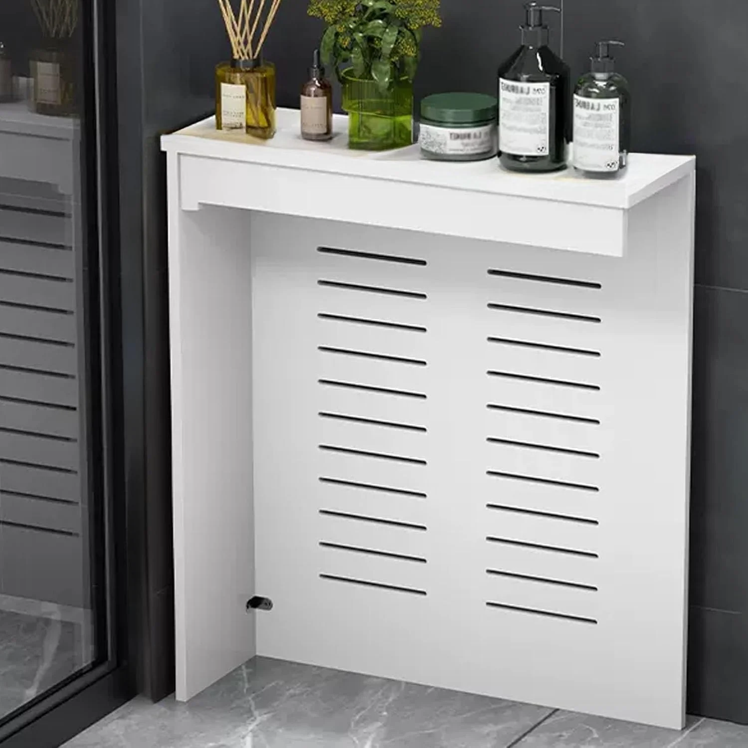 روکش رادیاتور سفید Snaweo، قفسه کابینت رادیاتور PVC، کابینت قفسه توری رادیاتور مدرن، قفسه کابینت گرمایشی، حائل حریم خصوصی لوله و شیر، برای اتاق نشیمن، اتاق خواب (L70xH70xW15cm) روکش رادیاتور سفید Snaweo، قفسه کابینت رادیاتور PVC، کابینت قفسه توری رادیاتور مدرن، قفسه کابینت گرمایشی، حائل حریم خصوصی لوله و شیر، برای اتاق نشیمن، اتاق خواب (L70xH70xW15cm)