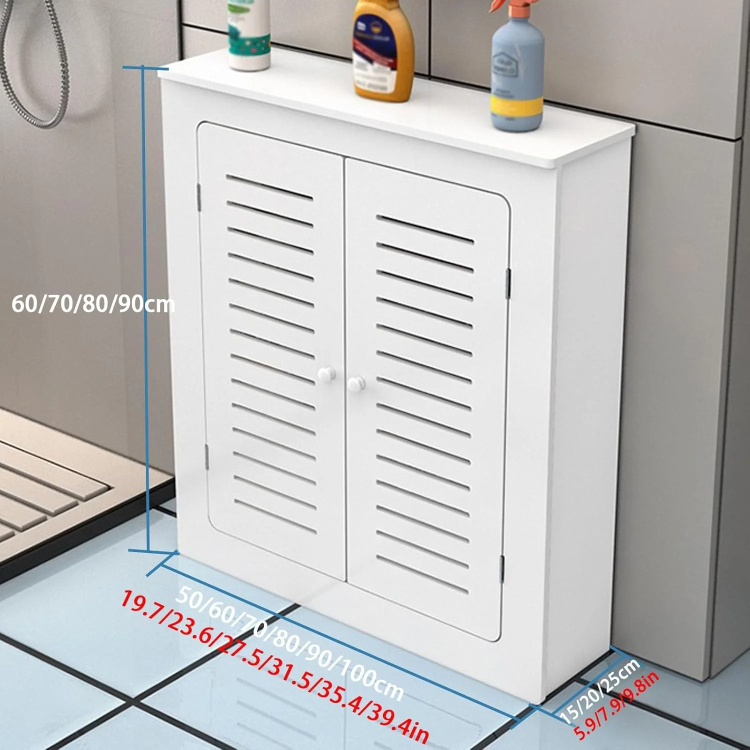 کاور شوفاژ کابینتی YUGXTH، کاور شوفاژ PVC، کاور شوفاژ مدرن سفید، کابینت قفسه ای شوفاژ، کابینت زمینی حمام با 2 درب، مناسب اتاق نشیمن، مبلمان منزل (L100xH70xW25cm) کاور شوفاژ کابینتی YUGXTH، کاور شوفاژ PVC، کاور شوفاژ مدرن سفید، کابینت قفسه ای شوفاژ، کابینت زمینی حمام با 2 درب، مناسب اتاق نشیمن، مبلمان منزل (L100xH70xW25cm)