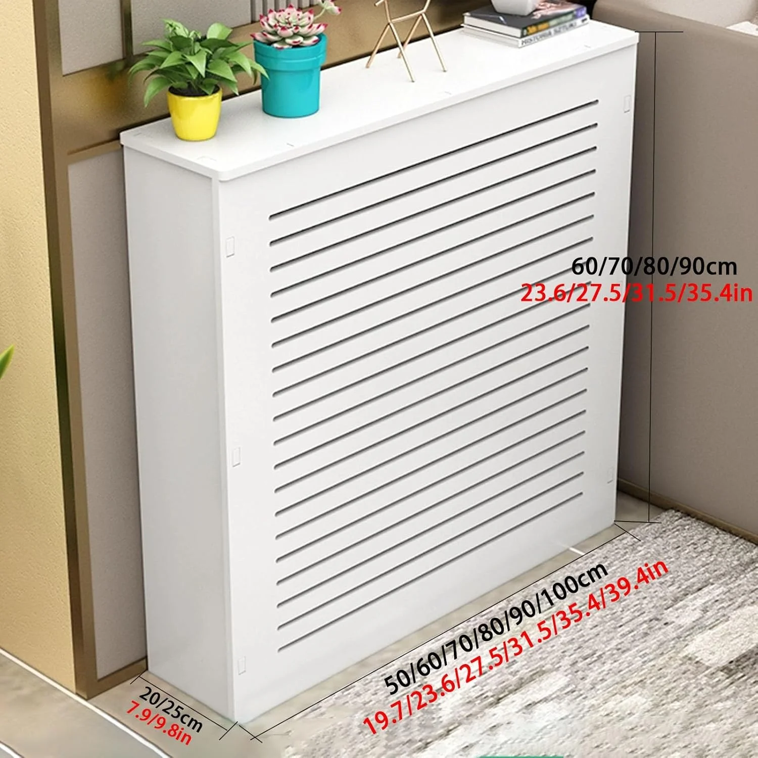 روکش رادیاتور YUGXTH، کابینت پوشش گرمایشی PVC، قفسه کابینت پوشش رادیاتور سفید، قفسه کابینت توری پوشش رادیاتور مدرن، طراحی محافظ ذخیره سازی (L80xH90xW25cm) روکش رادیاتور YUGXTH، کابینت پوشش گرمایشی PVC، قفسه کابینت پوشش رادیاتور سفید، قفسه کابینت توری پوشش رادیاتور مدرن، طراحی محافظ ذخیره سازی (L80xH90xW25cm)