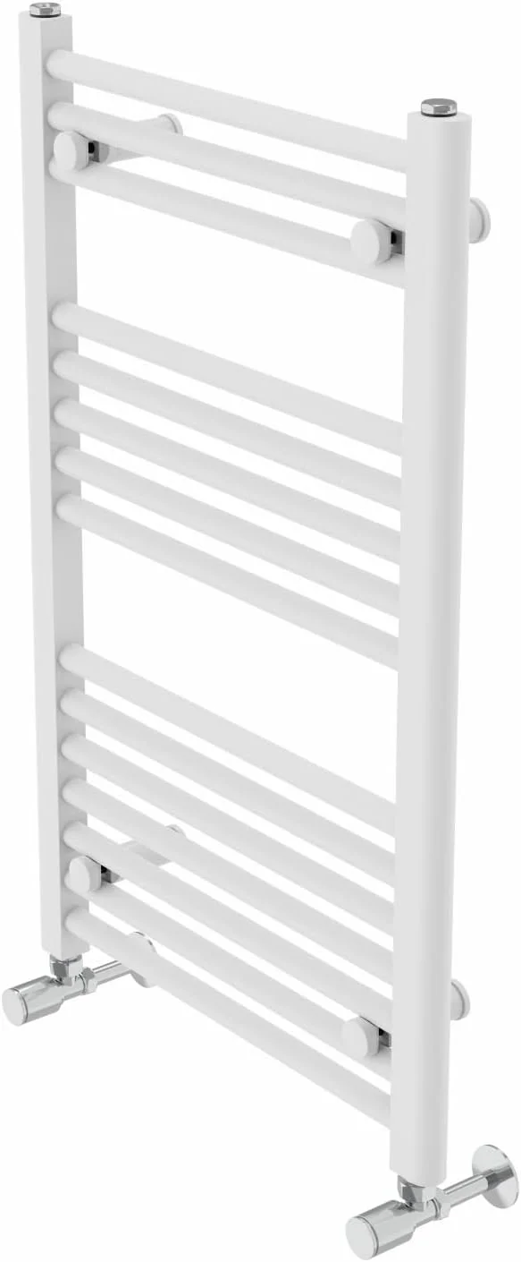 رادیاتور حوله خشک کن نردبانی مستقیم WarmeHaus، سفید، 800x500 میلی متر، رادیاتورهای گرمایش مرکزی برای حمام و آشپزخانه