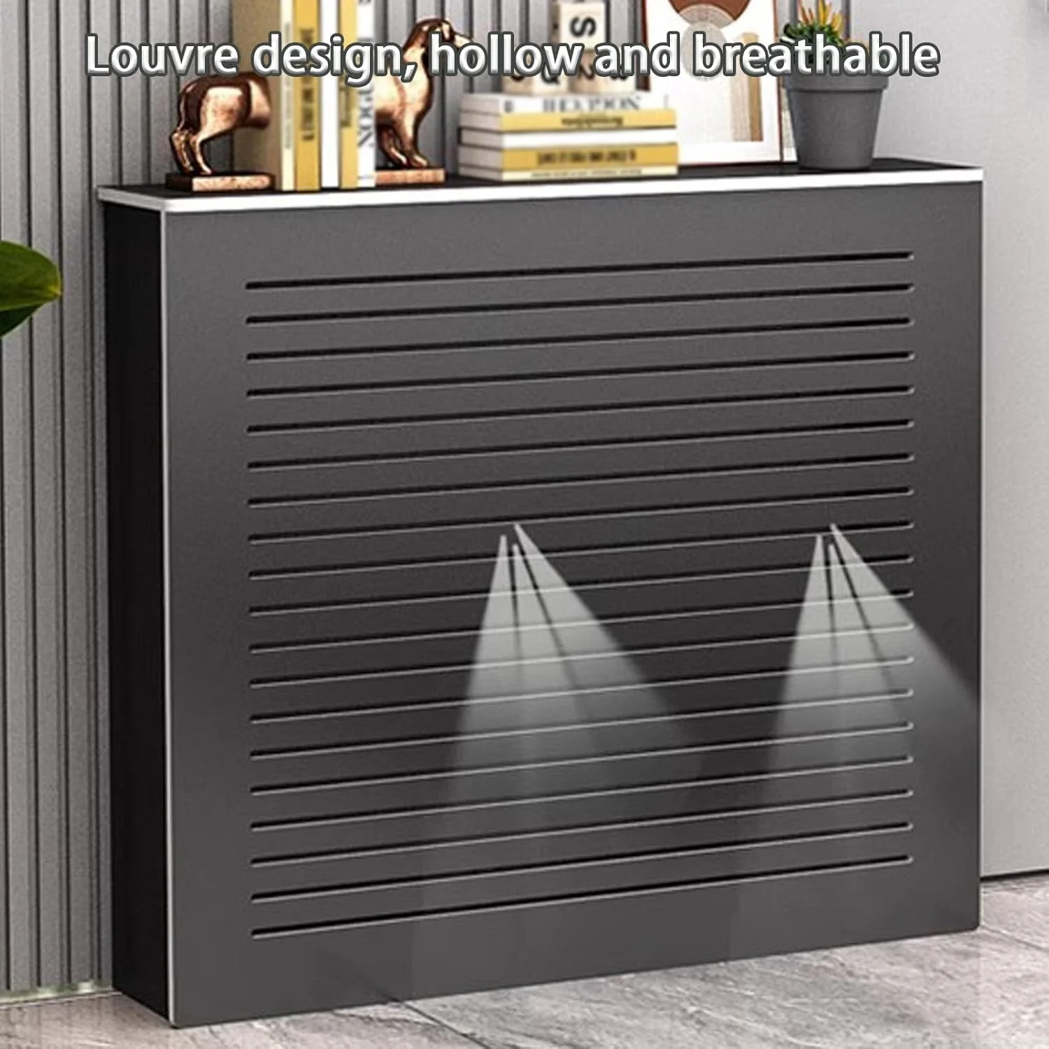 روکش رادیاتور مشکی YUGXTH، کابینت رادیاتور PVC، قفسه کابینت گرمایشی کابینت کف حمام، طراحی محافظ ذخیره سازی، برای محافظت از سوختگی بخاری (L70xH70xW20cm) روکش رادیاتور مشکی YUGXTH، کابینت رادیاتور PVC، قفسه کابینت گرمایشی کابینت کف حمام، طراحی محافظ ذخیره سازی، برای محافظت از سوختگی بخاری (L70xH70xW20cm)